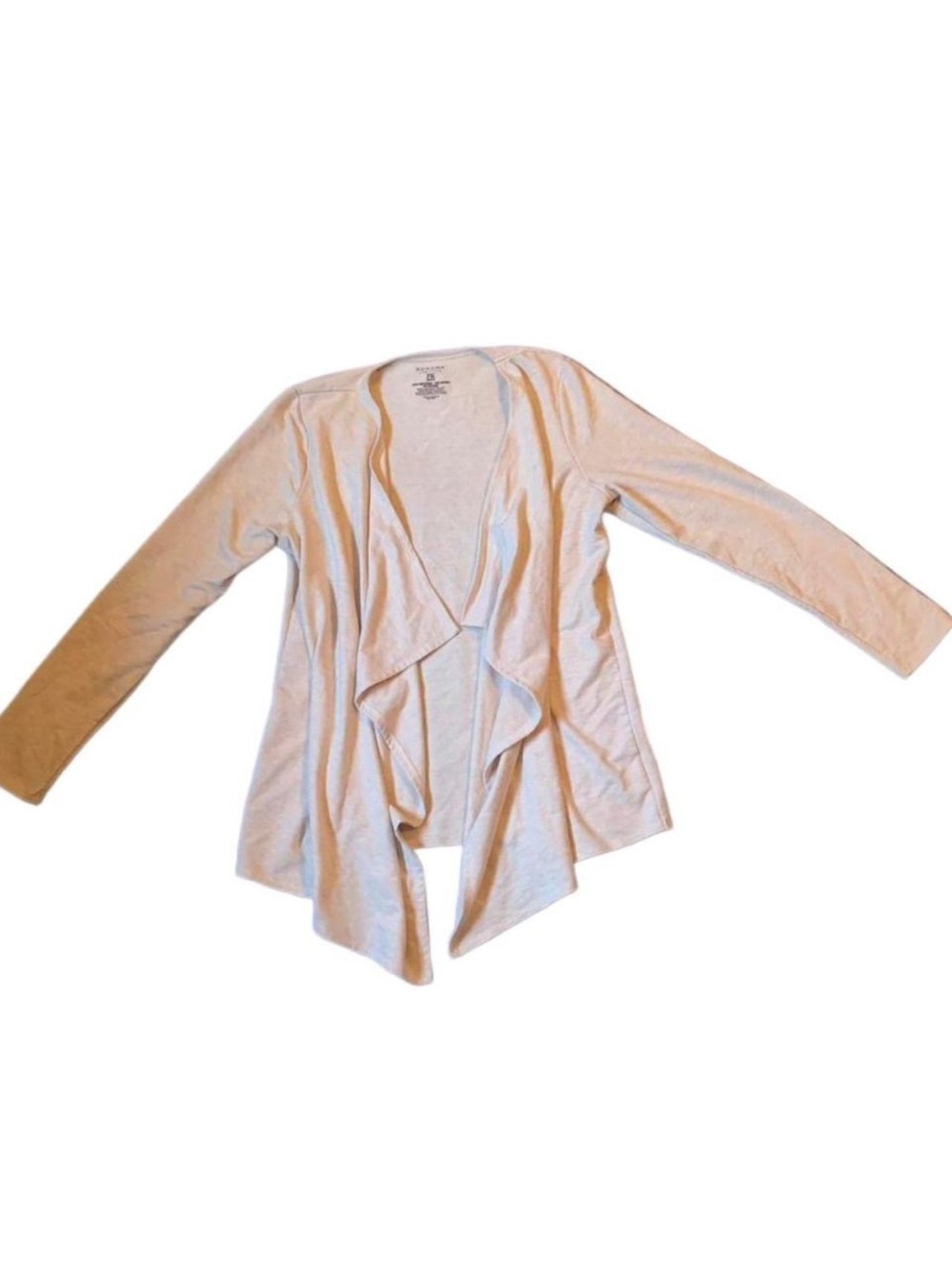 3 For $25 Sonoma Life Style Cream Open Front Waterfall Drape Cardigan